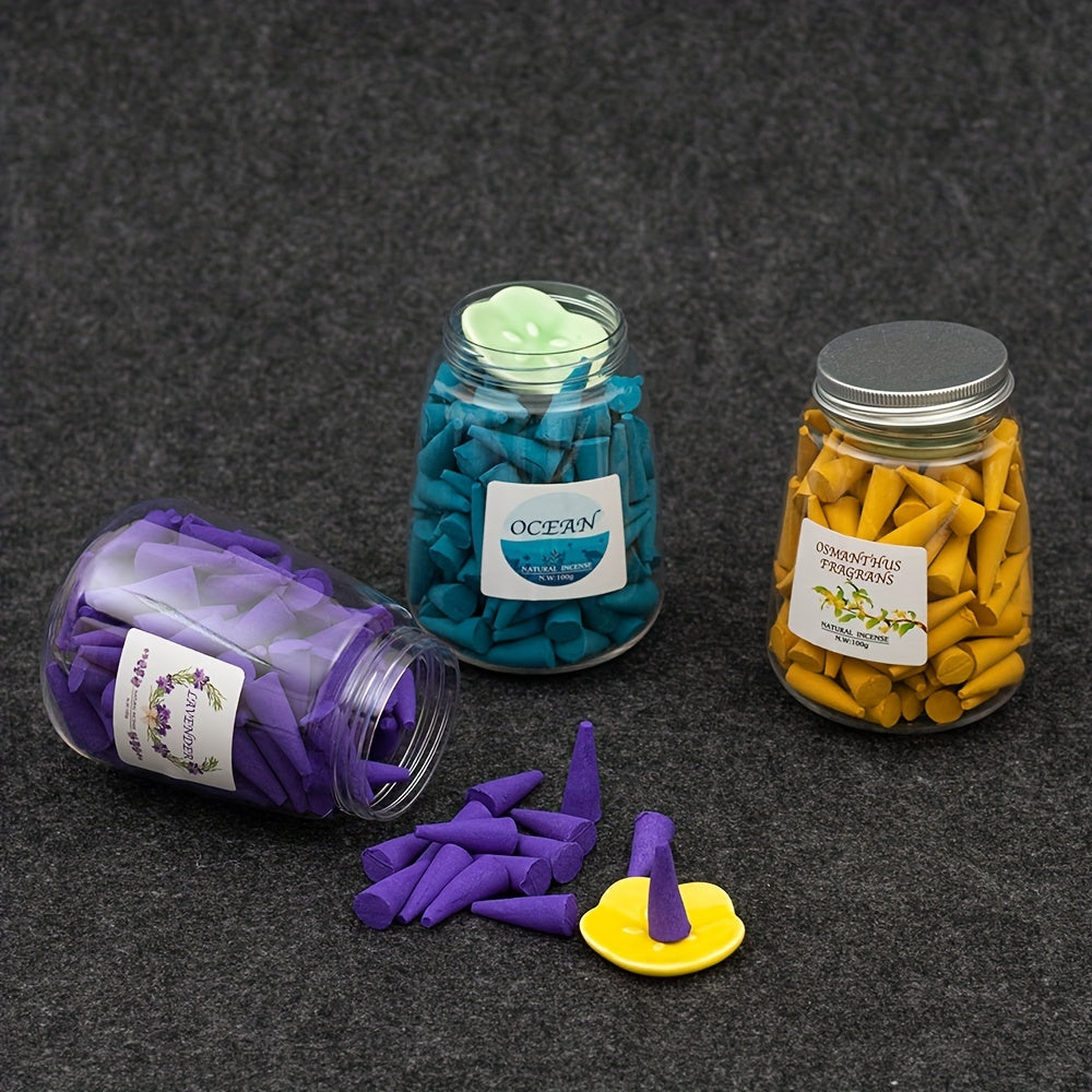 Incense Set with Holder Tower and Cone for Air Purification and Room Decor