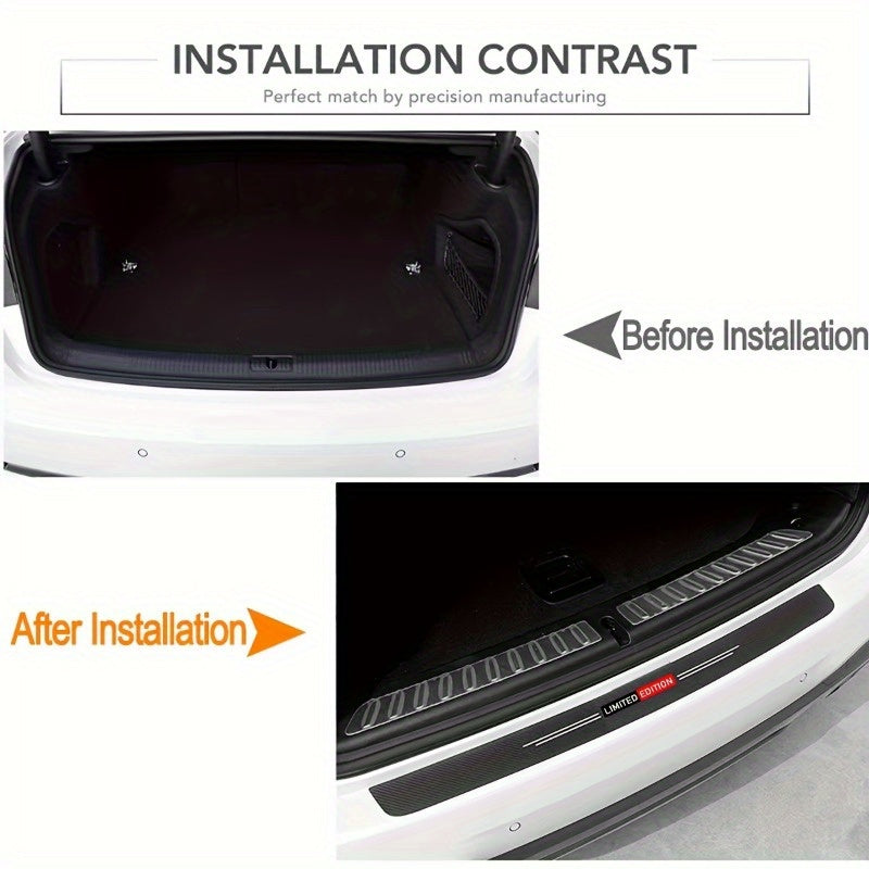 Car Door Threshold and Trunk Protection Sticker Carbon Fiber Style for Cars