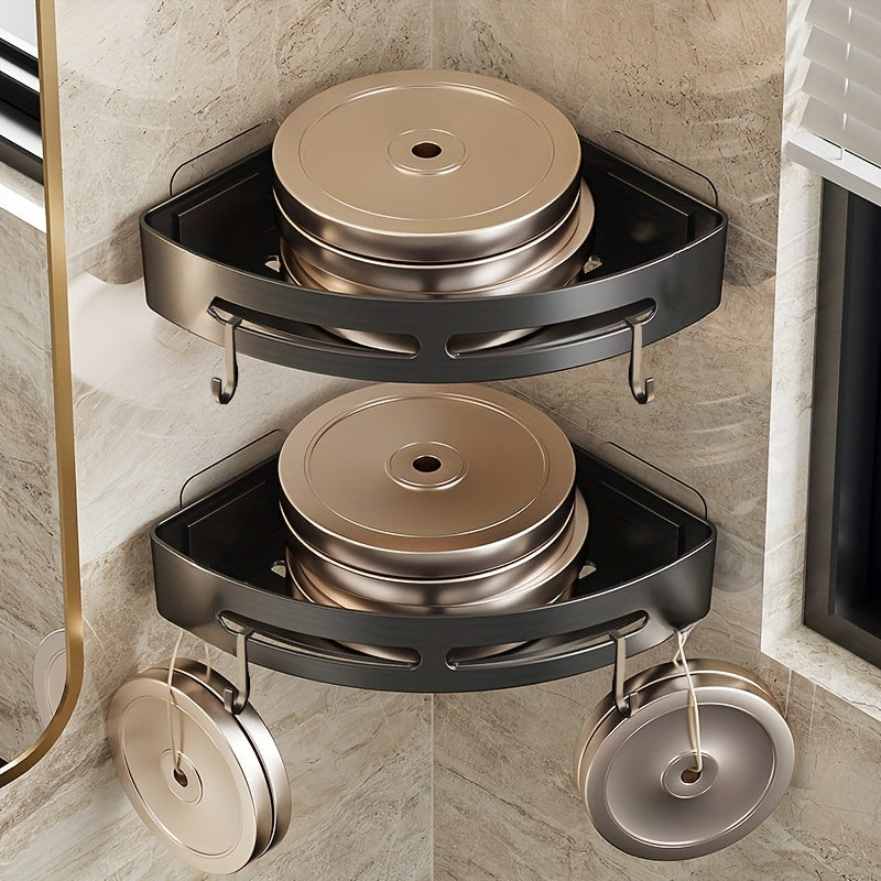 Triangle Corner Bathroom Shelf Space Saver for Shower Organizing Shampoo and Cosmetics