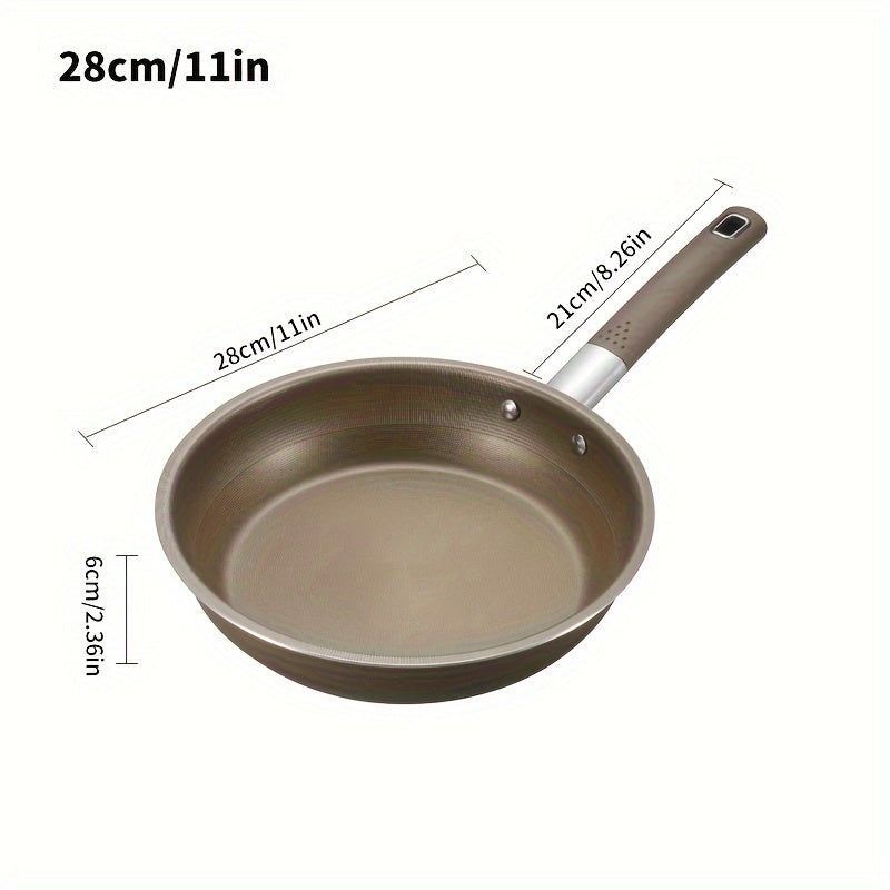 Stainless Steel Frying Pan and Wok Set with Non-Stick Pots 25.4cm 27.94cm