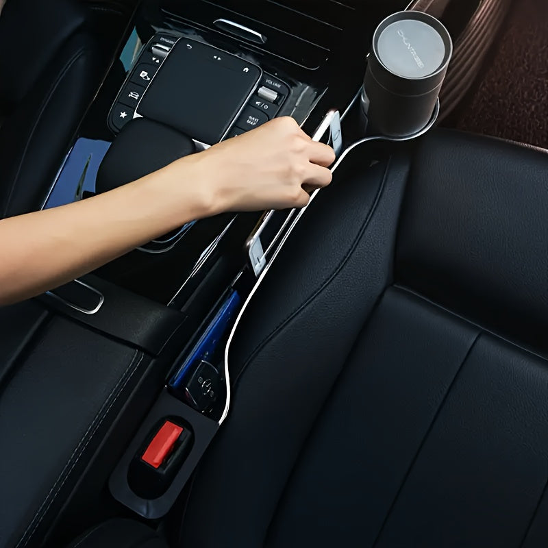 2PCS Car Seat Gap Organizer Cup Holders Fit Front Rear Keep Car Clean