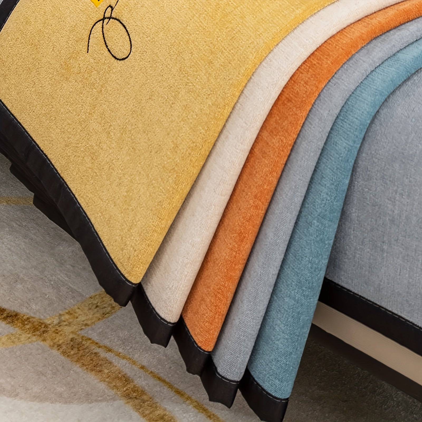 Chenille Couch Cover Non-Slip Sofa Protector for Living Room Bedroom Office