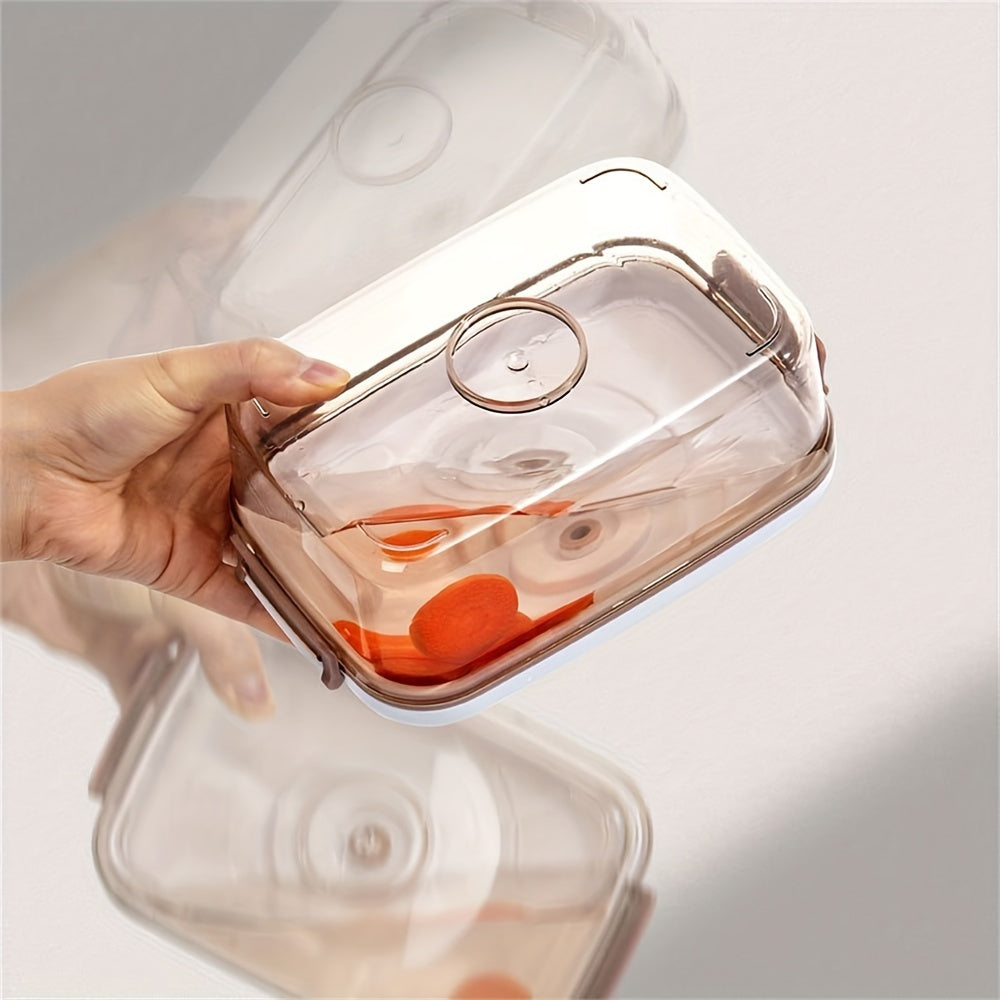 Vacuum Food Storage Jar with Pump, Airtight, Transparent Plastic Organizer