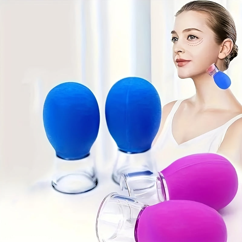 Silicone Suction Cup Facial and Head Massage Tool for Skin Tightening and Muscle Relaxation