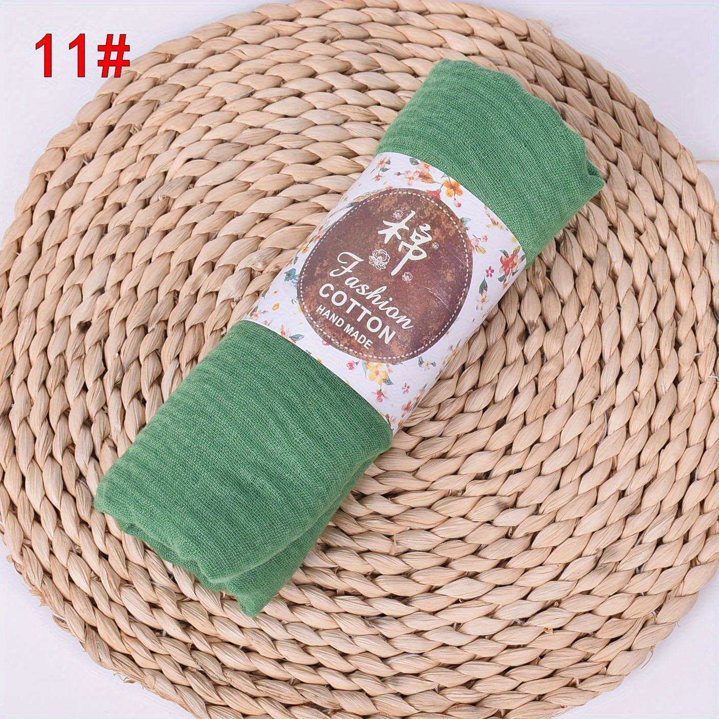 Women's Large Breathable Sun Protection Headscarf Solid Color Lightweight Wrinkle Scarf