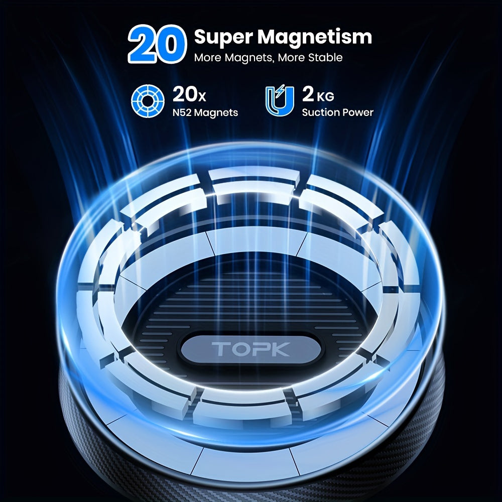 Magnitli avtomobil telefon uchun o'rnatish Premium qo'llab-quvvatlash, bitta qo'l bilan ishlash, qora metall halqa