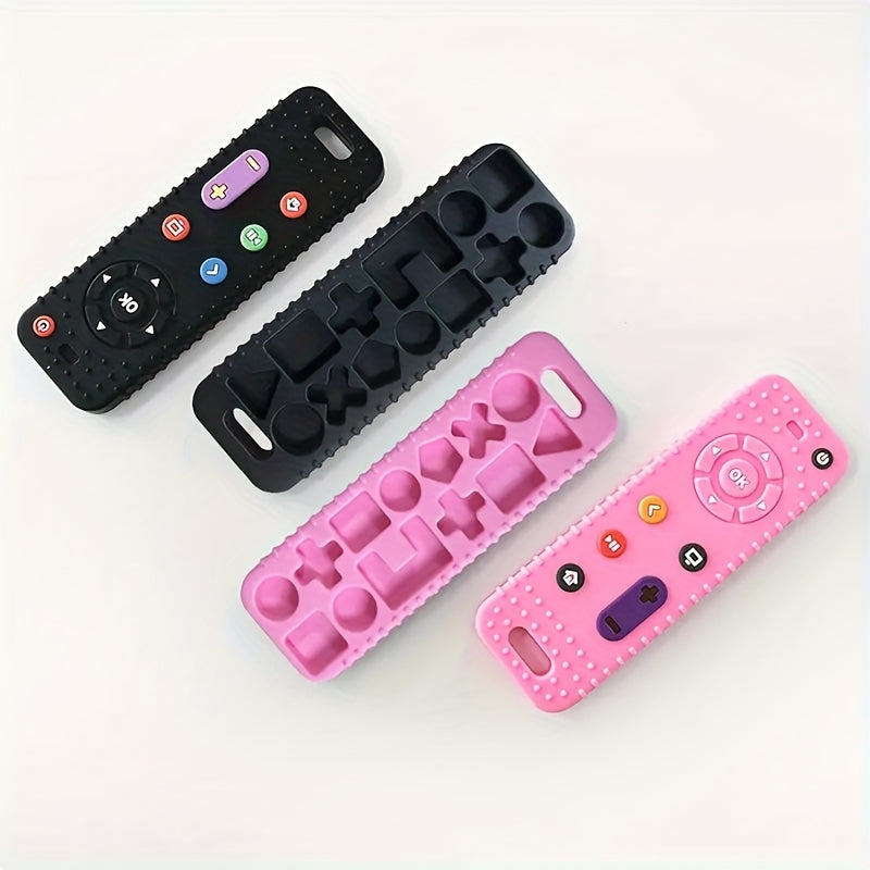 Kichkina tishlagich o'yinchoq to'plami Silikon yumshoq TV pulti va o'yin mashinasi ta'limiy o'yinchoq