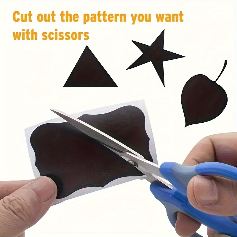 120 PVC Chalkboard Labels with Markers Reusable Black White Stickers for Organizing