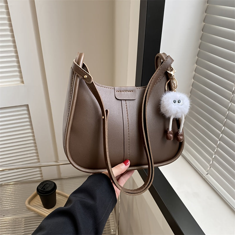 Ayollar uchun katta to'plam sumkasi, fermuar yopilishi bilan, ish yoki yo'l harakati uchun ideal, qahva, qora yoki oq ranglarda mavjud.