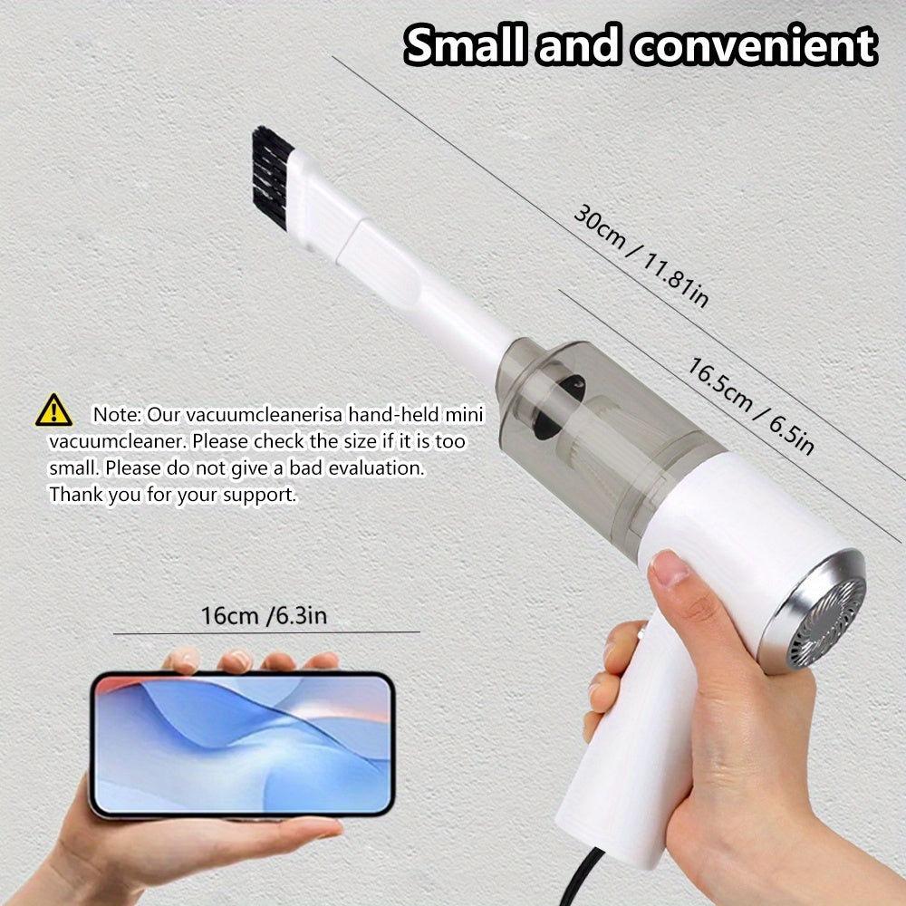 Handheld Car Vacuum Cleaner Portable Corded Strong Suction Compact Dust Ash Debris