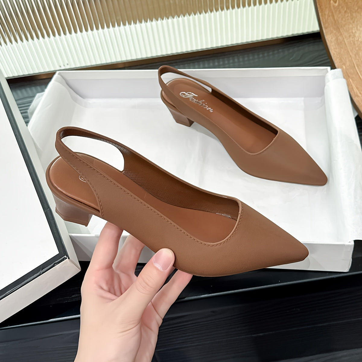 Women's Breathable Jelly High Heels Anti-Slip Office Shoes