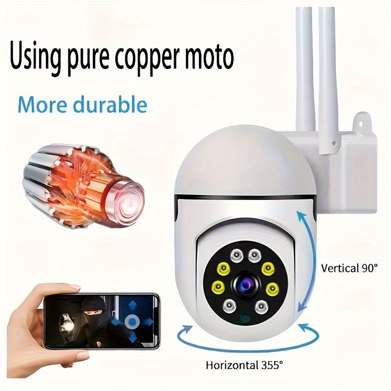 4 ta to'plam 1080P HD WiFi ichki xavfsizlik kameralar, kechqurun ko'rish, harakatni aniqlash va 360° aylantirish bilan