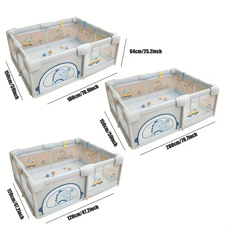 Game Enclosures with Pull Rings and Doors for Indoor Outdoor Play Safety Barriers