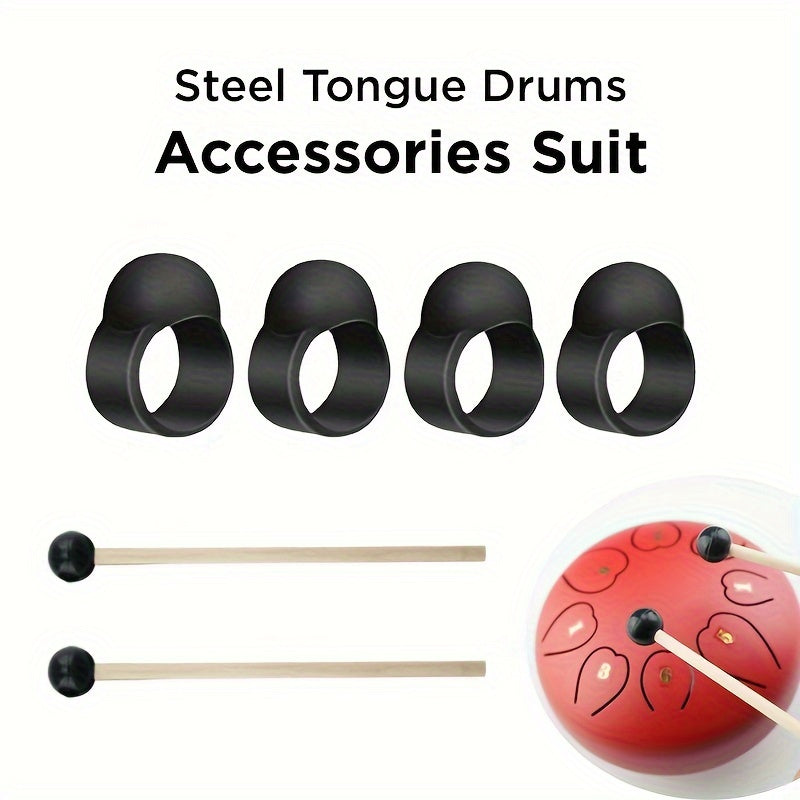 Ethereal Percussion Accessory Set Includes 6-Inch Drumsticks Finger Covers Mallets