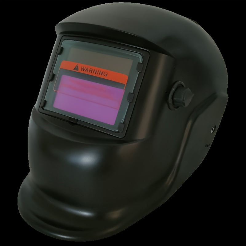 Solar-Powered Welding Helmet with Adjustable Shade UV IR Protection Lightweight Plastic
