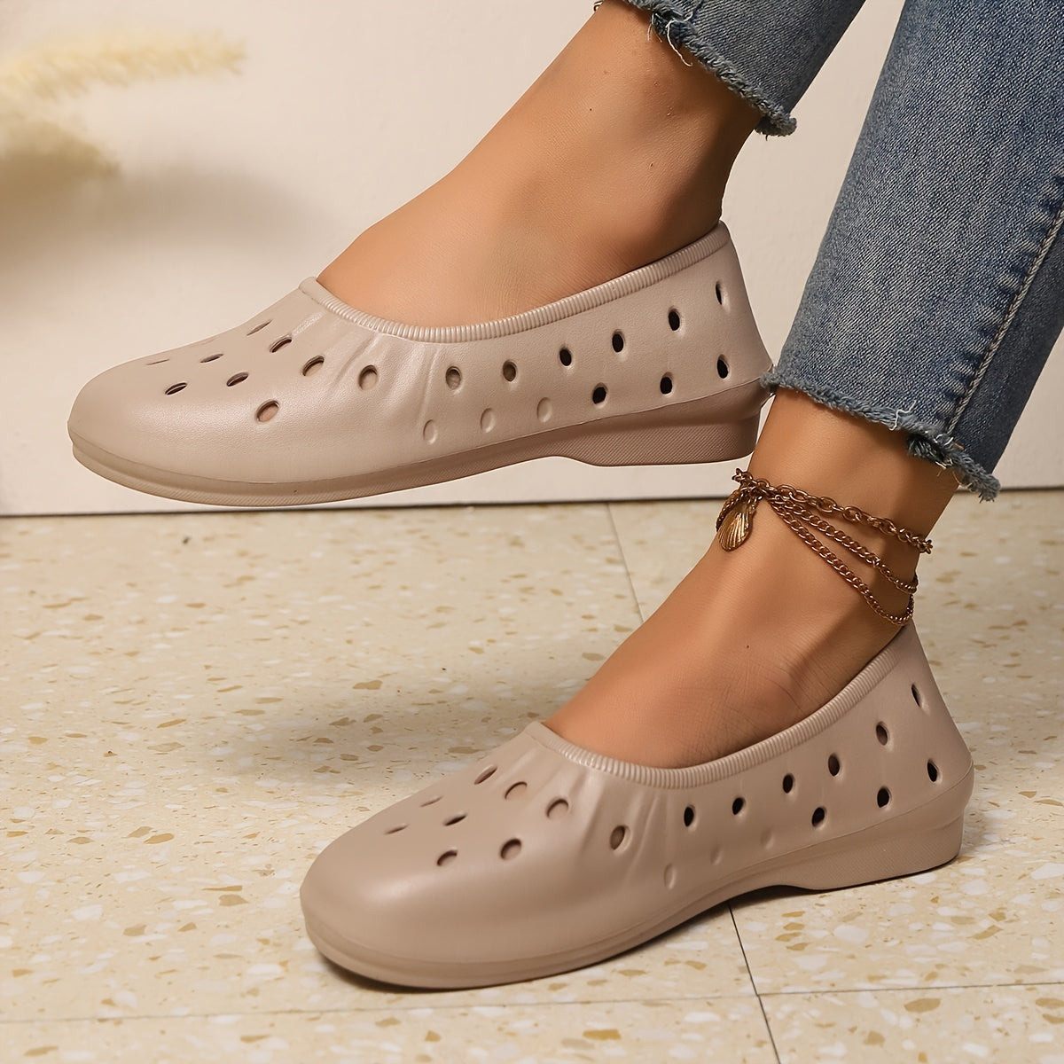 Zapatos casuales ligeros y transpirables para mujer en EVA, slip-on para caminar al aire libre