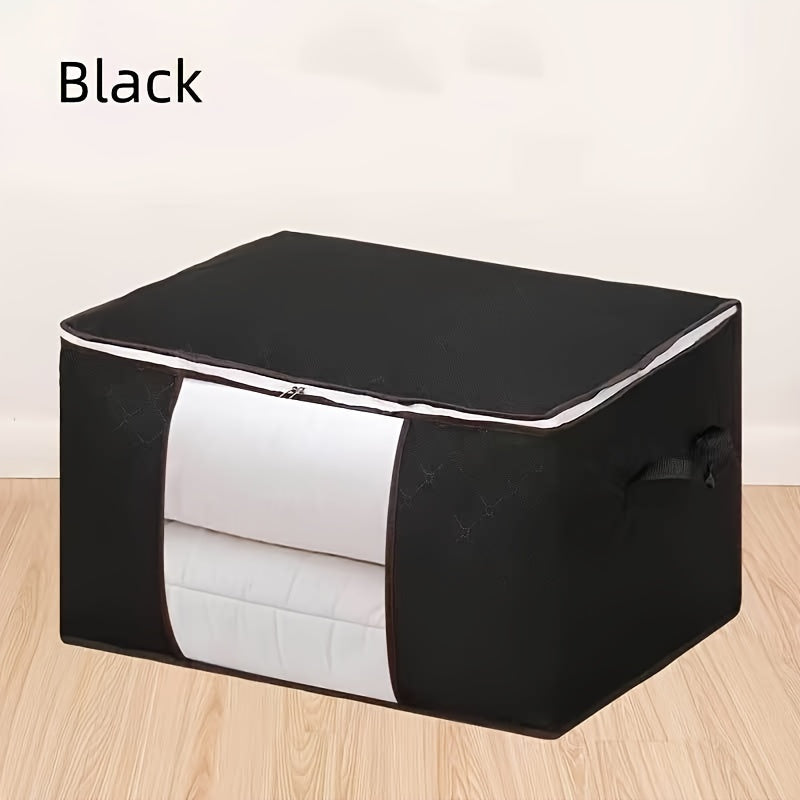 Foldable Cotton Storage Bag Moisture-Proof Closet Organizer for Comforters and Bedding