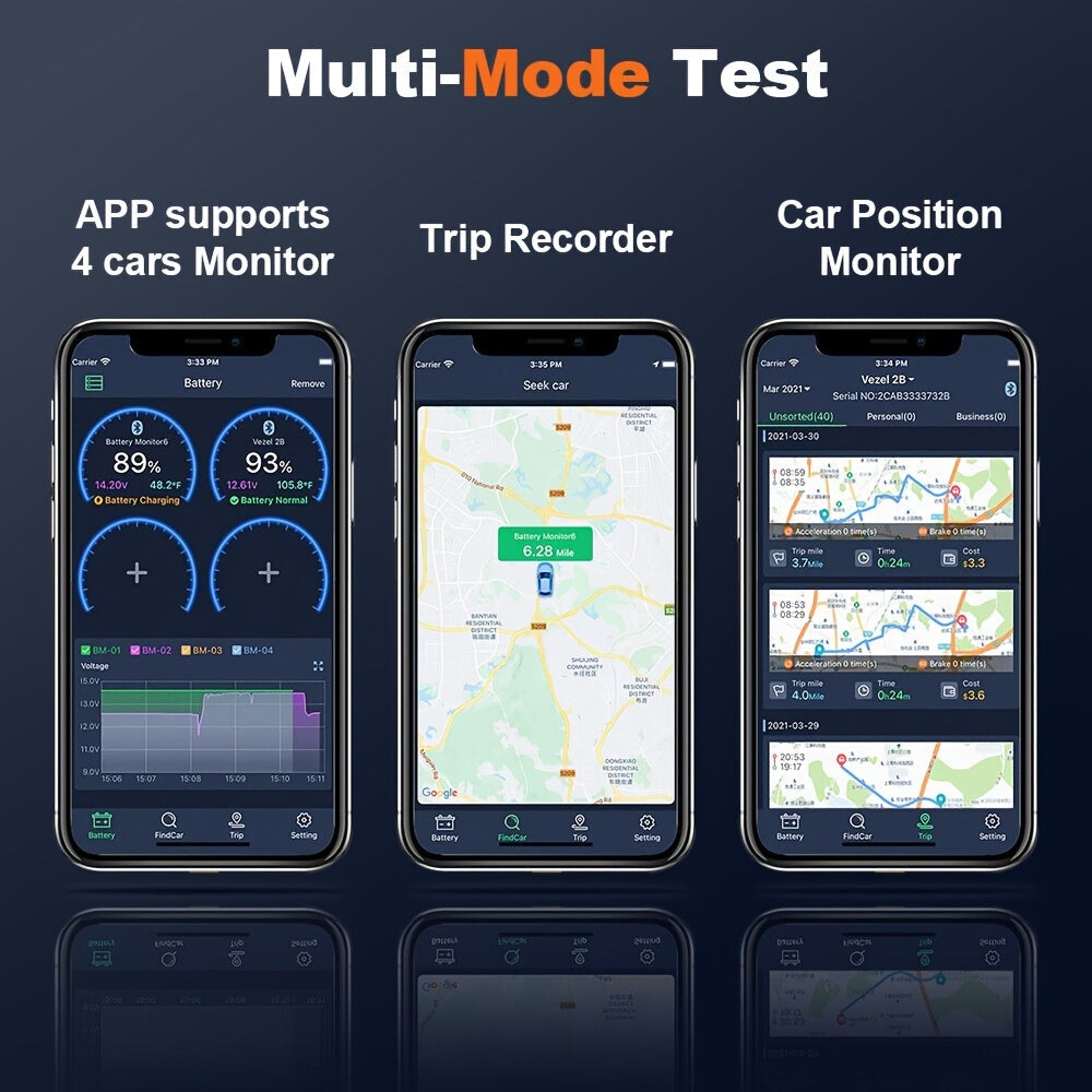 12V Avtomobil batareyasi uchun litiy va qoʻrgʻoshin-sulfat batareyalari uchun batareya yukini tahlil qiluvchi tester