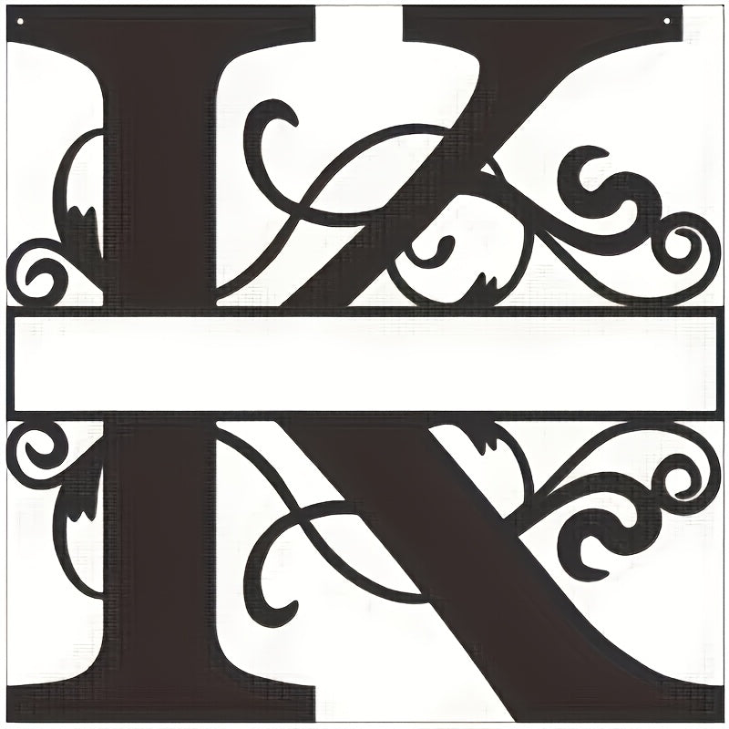 Personalized Last Name Sign with Split Letter Design for Front Door or Garden Decor