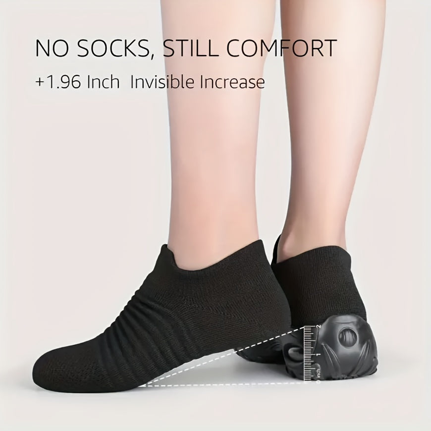 Women's Knit Slip-On Sneakers with Air Cushion Sole Black Casual Wear