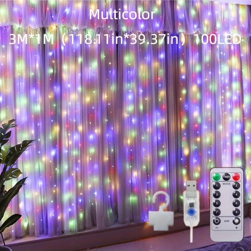 LED String Lights with Remote Control 8 Modes Infrared Sensor for Bedroom Wall Decor