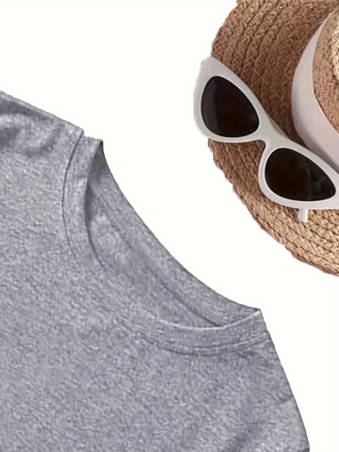 Women's Plus Size Letter Print T-Shirt Short Sleeve Casual Top