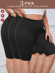 Women's High-Waisted Yoga Leggings Plus Size Non-See-Through Medium Stretch Workout Pants