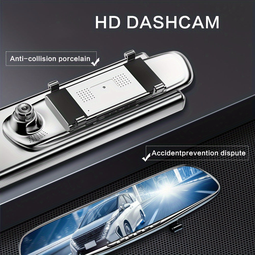 Dual Front and Rear Car Dash Camera with Night Vision 1080p Wide-Angle Recording