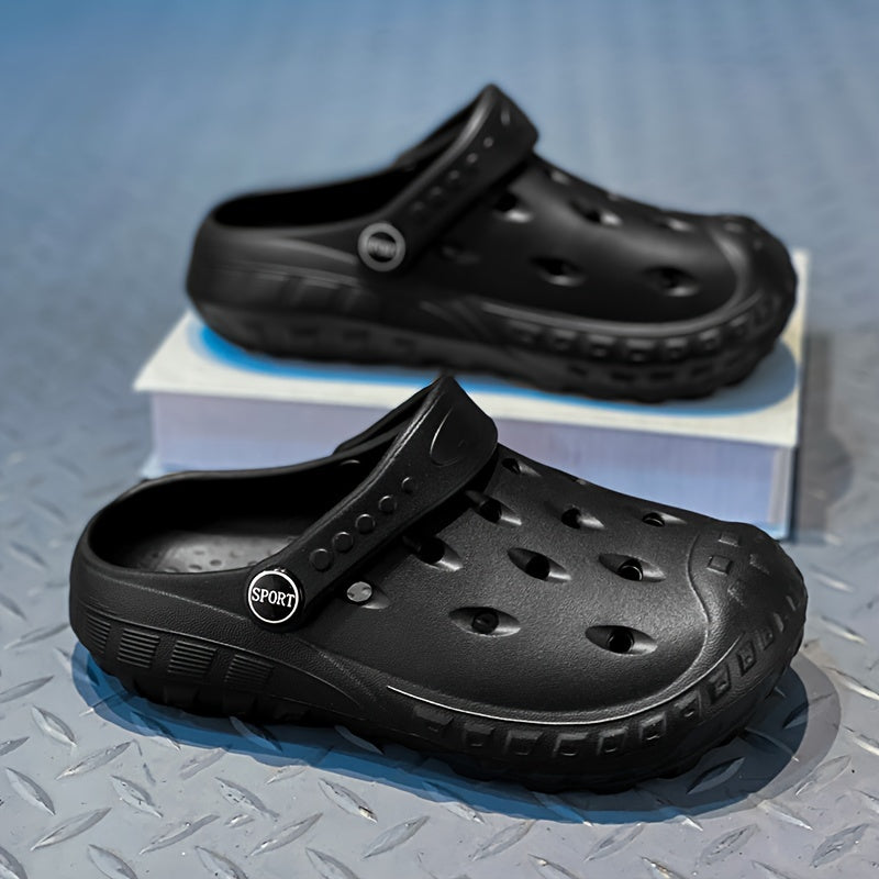 Kids Boys Summer Breathable Solid Color EVA Clogs Lightweight Casual