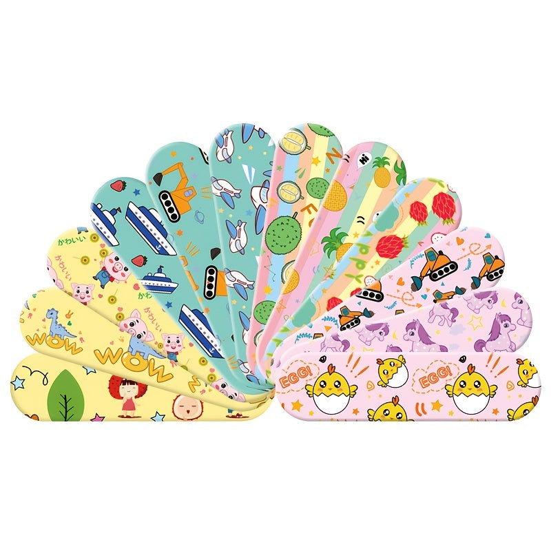 120 мультяшных животных на пластырях для детей и взрослых, водонепроницаемые гипоаллергенные ПЭ-патчи