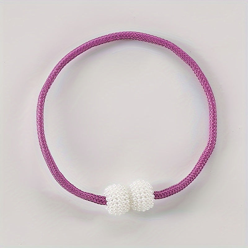 Set of 2 Magnetic Curtain Buckles Space-Saving Tiebacks for Drapery Adjustment