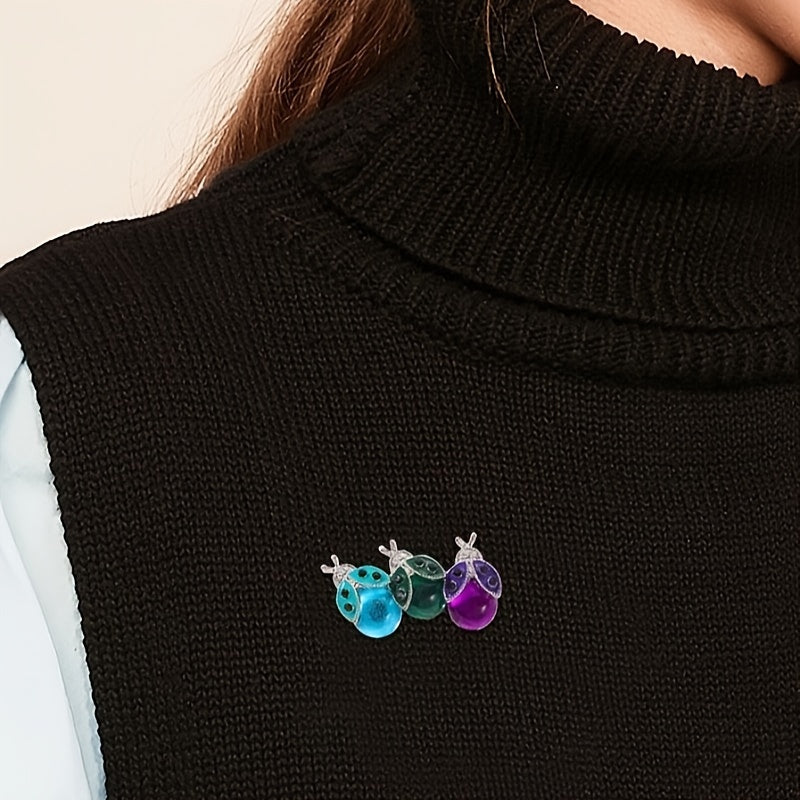 Ladybug Brooch Pin Irregular Shape Insect Lapel Accessory for Women