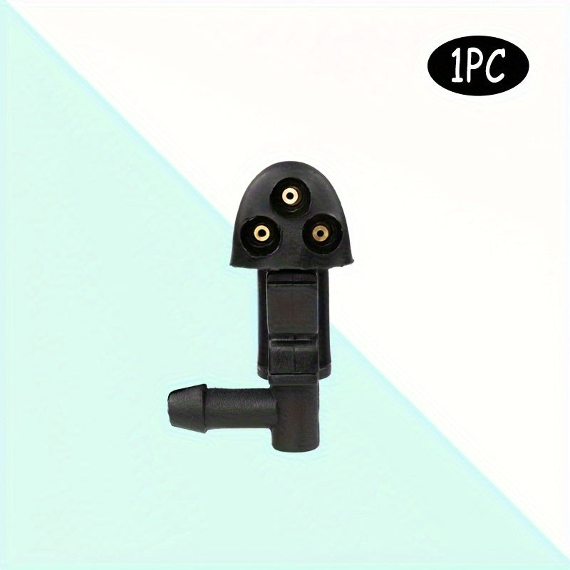 Black Dual Windshield Wiper Spray Nozzle for Cars Durable ABS Plastic