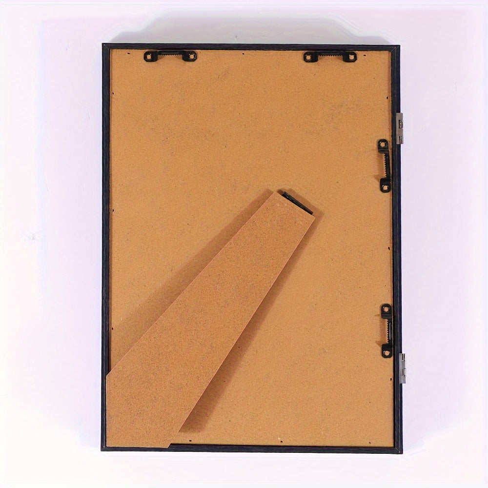 Black Gallery Frame for Artwork, Vertical or Wall Mount, Easel Back