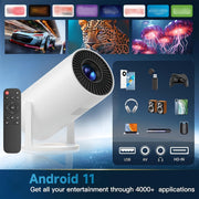 Мини портативный HD проектор 4K с поддержкой беспроводной связи Android 11 150ANSI