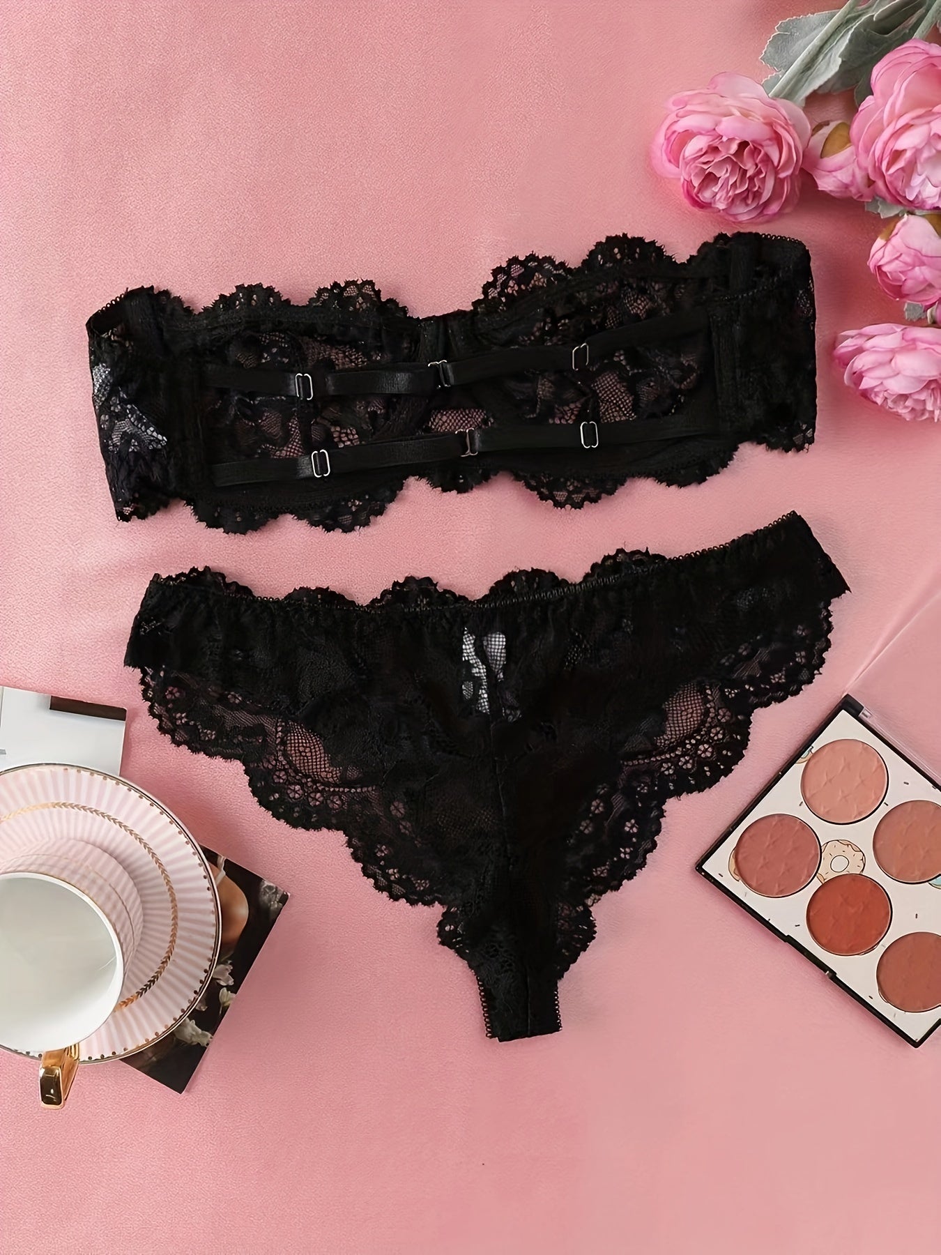 Lingerie Set with Seductive Lace Design for Women