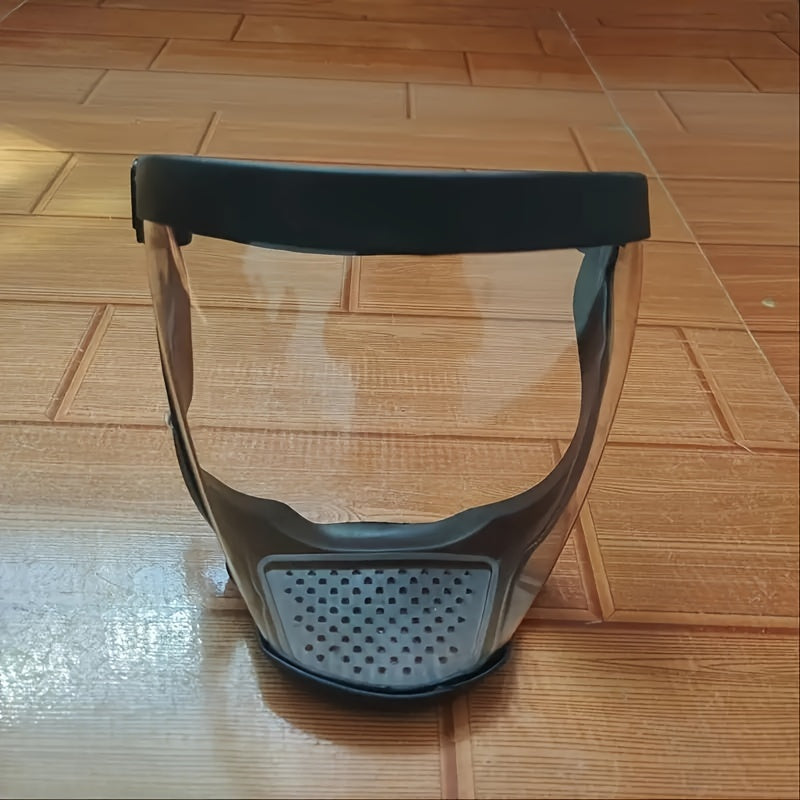 Durable Plastic Safety Face Shield with Transparent Visor Adjustable Fit for Work Kitchen Outdoor
