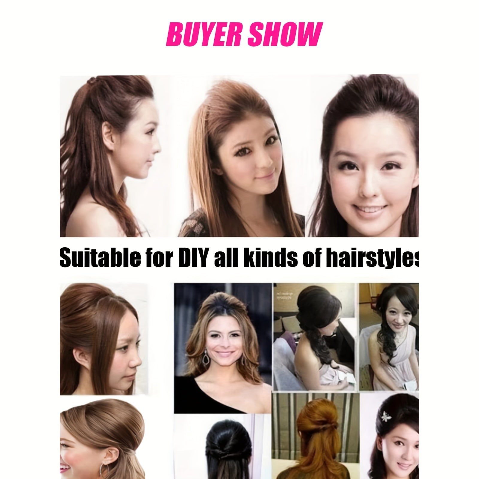 Women Hair Bump Up Tool, Hair Accessories, Golden Volume Insert, Bun Maker