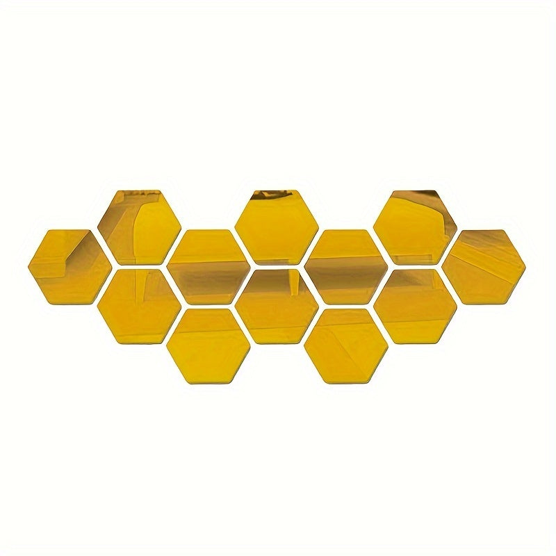 Hexagonal Mirror Wall Decals for Bathrooms Bedrooms Dorms Offices Gyms