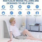 Pregnancy Support Pillow Multi-Functional Body Wedge with Removable Cover