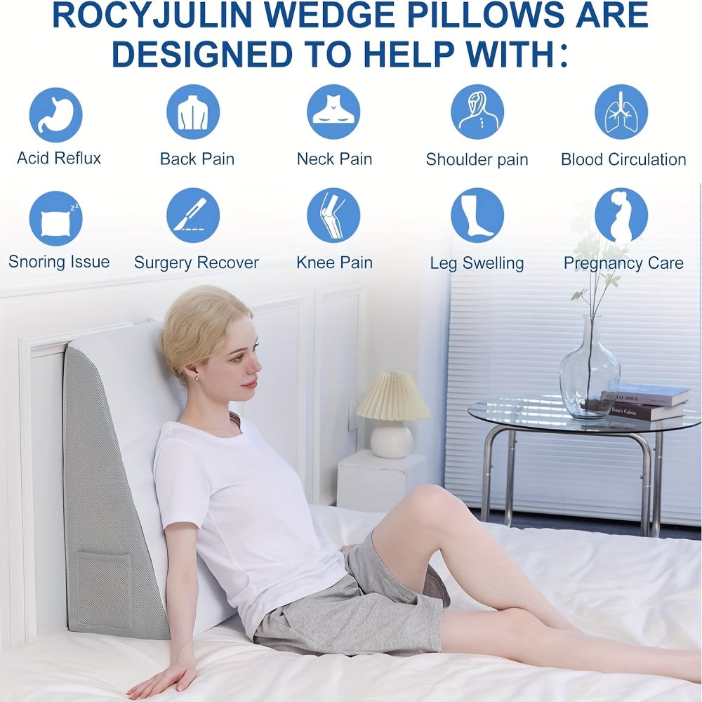 Pregnancy Support Pillow Multi-Functional Body Wedge with Removable Cover