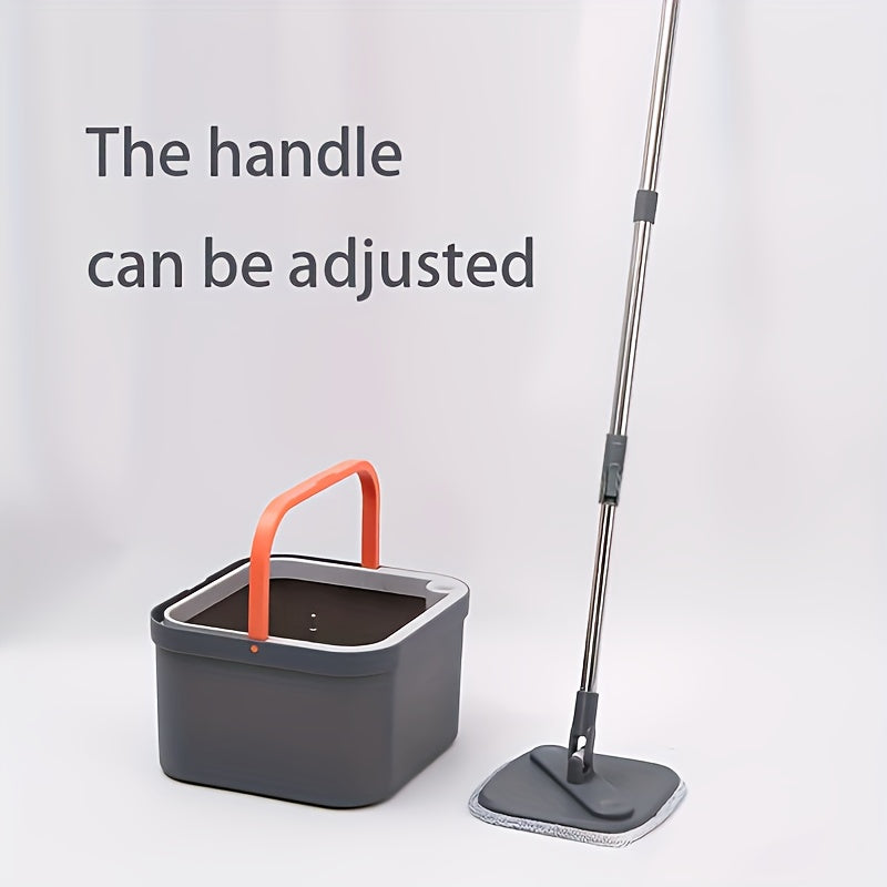 O'z-o'zini tozalash mop va qopqog'li seti, 4 ta qayta ishlatiladigan mato bilan, yashash xonasi va hammom uchun