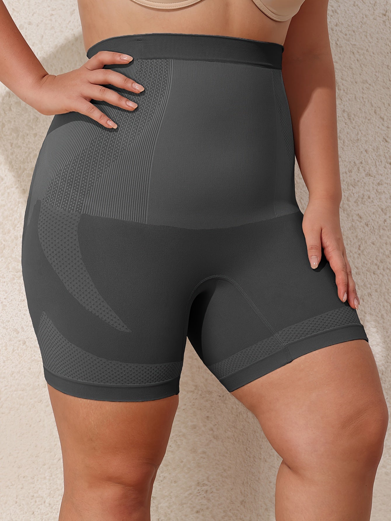 Plus Size High-Waisted Yoga Shorts for Women Tummy Control Seamless Shapewear