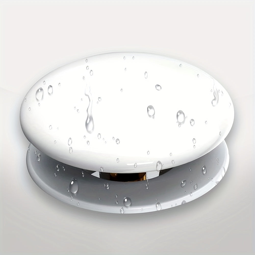Ceramic Bathroom Sink Drain Stopper with Brass Bounce Tube Leak-Proof Washer