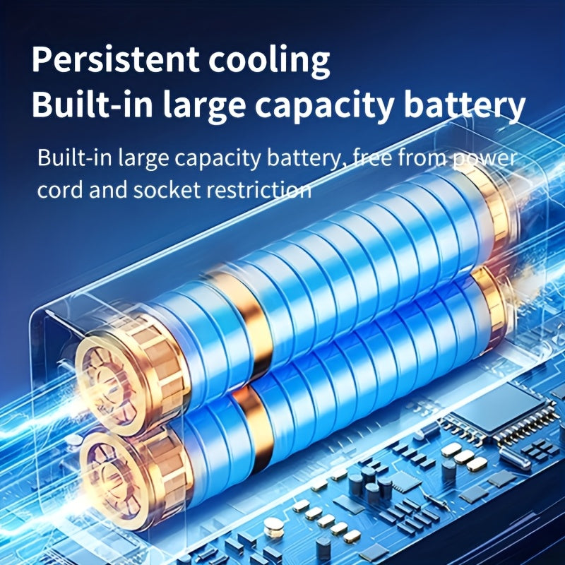 Ventilador portátil de 3/5 piezas con humidificación por spray, recargable por USB, para uso en interiores y exteriores
