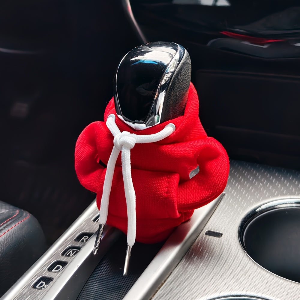 Mini Hoodie Car Gear Shift Cover Polyester Auto Interior Decor Dustproof