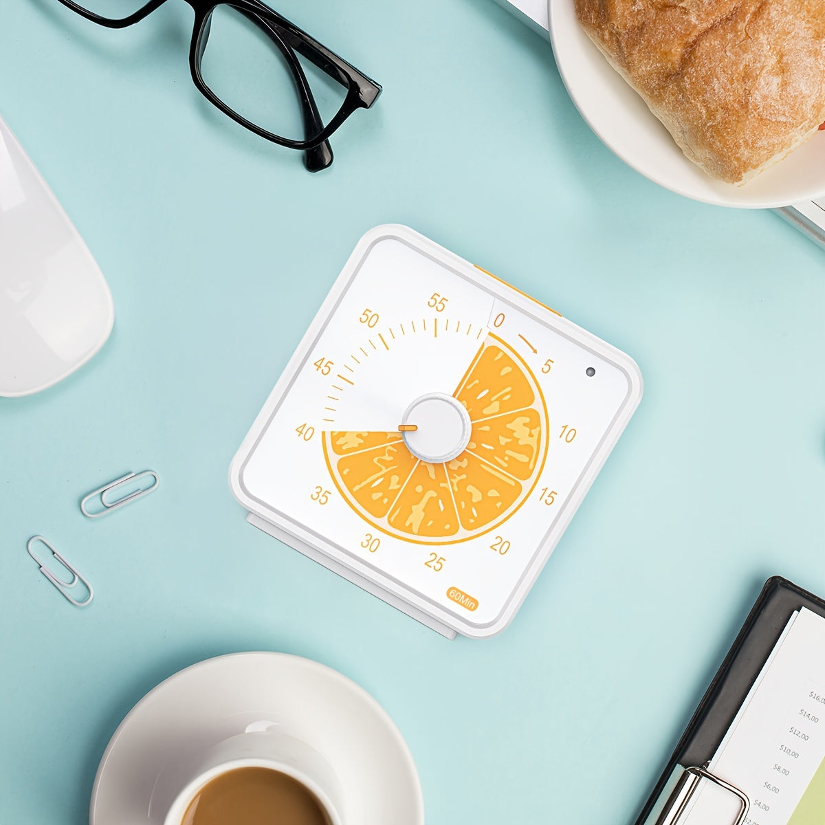 Bolalar uchun 60 daqiqalik vizual taymer, meva naqshli, sukut rejimida, sinf, ofis, oshxona