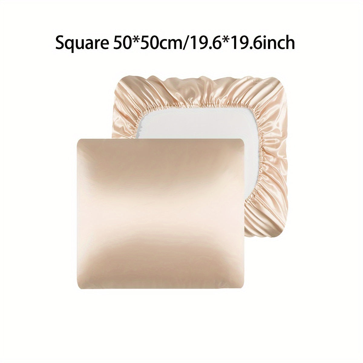 Set of Two Satin Pillowcases with Elastic Band, Soft 100% Polyester, Easy Care