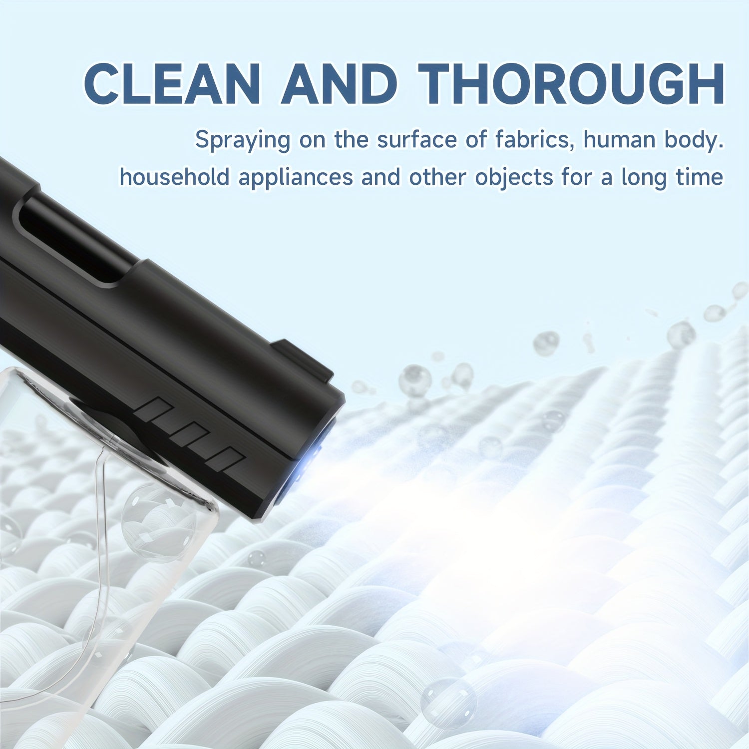 Nano Mist Sprayer Handheld Blue Light Atomization Gun with USB Rechargeable Battery and 8 Mist Patterns