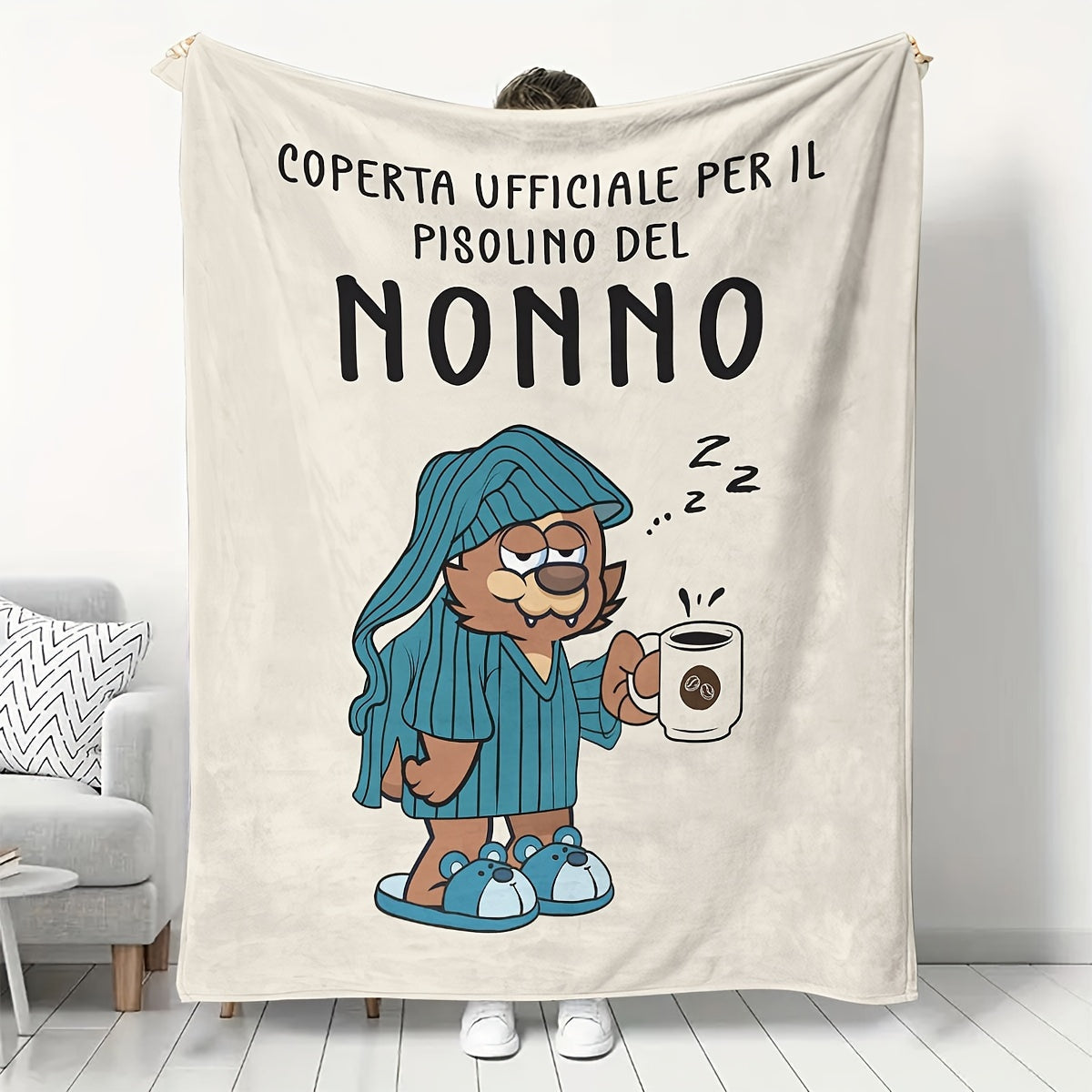 Yumshoq va Issiq Flanel Tashqi Ko'rpa - Dada uchun Ajoyib Rojdestvo Hediya, Divan, Yotoq, Ofis va Sayohat uchun Ideal - Turli Ranglarda Ko'p Maqsadli Barcha Fasllar Geometrik Print, Qo'shimcha Qulaylik uchun Ikki Tomonlama